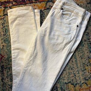 Eileen Fisher White Straight Leg Jeans
